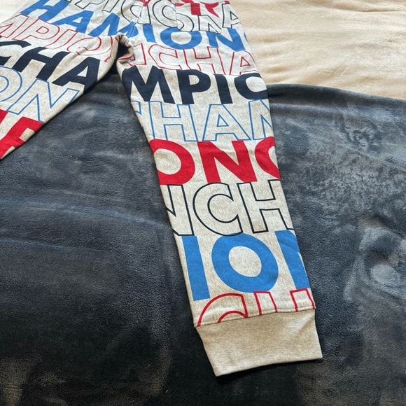 Champion Reverse Weave Logo Sweatpants Jogger New Red White Grey Size 2XL - Picture 2 of 16